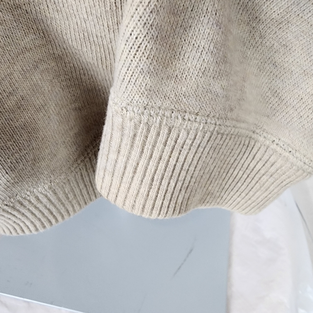 Tommy Bahama  1/4 Zip Pullover Cotton Sweater Cream Size Large - Picture 12 of 12